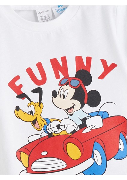 Lcw Baby Beyaz Mickey Mouse Baskılı Erkek Bebek Takım indirimleri