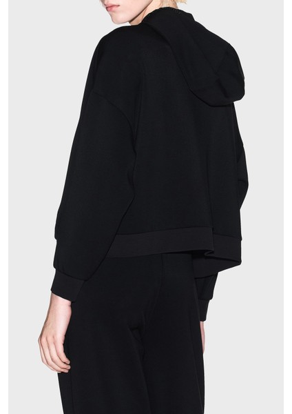 Relaxed Fit Kapüşonlu Yaka Kanguru Cepli Sweat Bayan Sweat XW000980 AF16111 UC001 modelleri