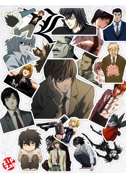 Death Note Anime Telefon Laptop Bullet Journal Yapışkanlı Folyo Sticker Paketi