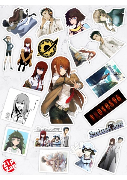 Steins Gate Anime Telefon Laptop Bullet Journal Yapışkanlı Folyo Sticker Paketi