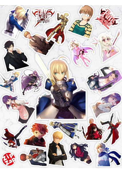 Fate Stay Night Anime Telefon Laptop Bullet Journal Yapışkanlı Folyo Sticker Paketi