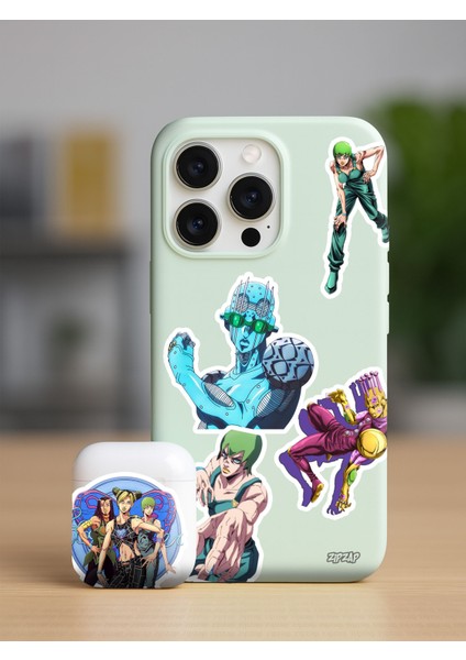 Jojo No Kimyou Na Bouken Part 6 Anime Telefon Laptop Bullet Journal Yapışkanlı Folyo Sticker Paketi fiyatları