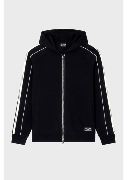 Pamuklu Şerit Detaylı Regular Fit Kapüşonlu Fermuarlı Sweat Erkek Sweat 7M000973 AF10377 UC001 indirimleri