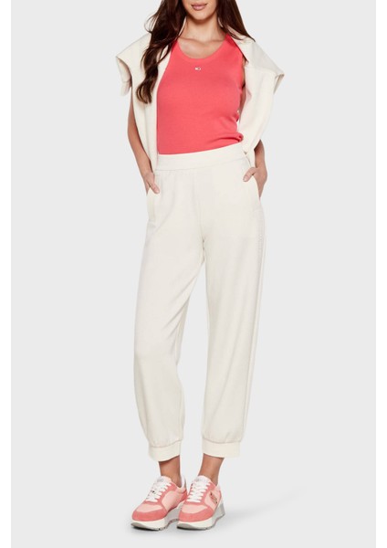 Relaxed Fit Lastikli Paça Logolu Jogger Pantolon Bayan Pantolon XW001011 AF16111 U1003 fiyatları