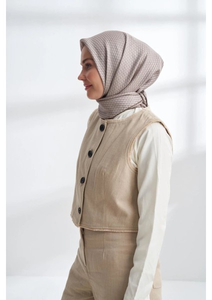 Noıre Desen Twill Ipek Eşarp - 4303-35 modelleri