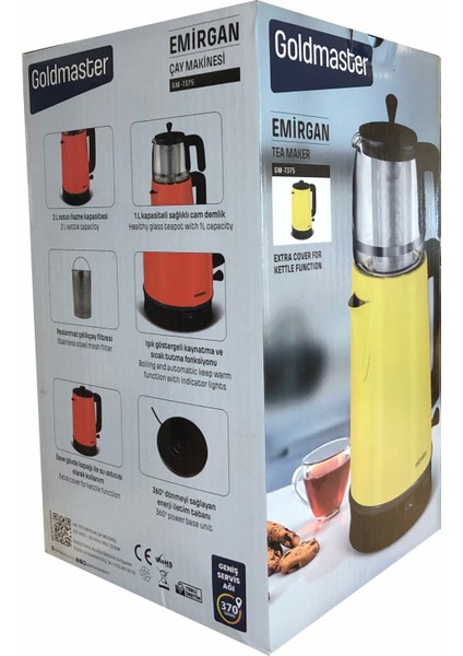 Goldmsaster Emirgan GM-7375 Çelik Çay Makinesi Inox modelleri