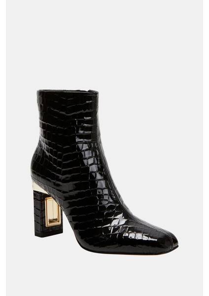 The Hollow Kadın Siyah Croco Topuklu Tasarım Bot fiyatları