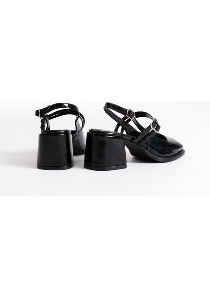 Faye Siyah Rugan Kadın Topuklu Ayakkabı modelleri