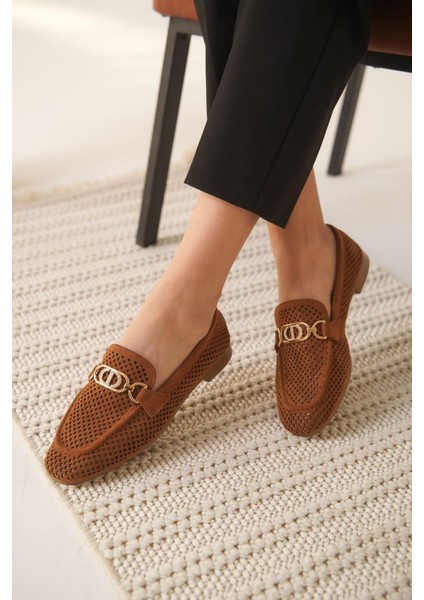 Sally Kadın Süet Taba Günlük Ayakkabı