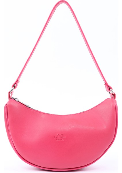 Fuşya SHK26 Tek Bölmeli Suni Deri El ve Omuz Çantası U:12 E:26 G:6 cm