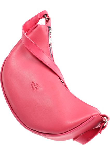 Fuşya SHK26 Tek Bölmeli Suni Deri El ve Omuz Çantası U:12 E:26 G:6 cm