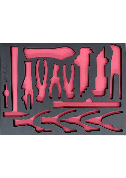 Takım Arabası Içi Düzenleyici Boş Eva Organizer Penseler Için 14 Adet Bölmeli Sünger 55,5cm x 41 cm