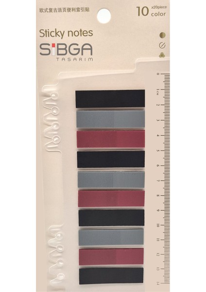 Şeffaf Renkli Postit Post-It Post It. Kitap Ayracı Ayraç Postit Sticker Not Kağıdı 200 Yaprak