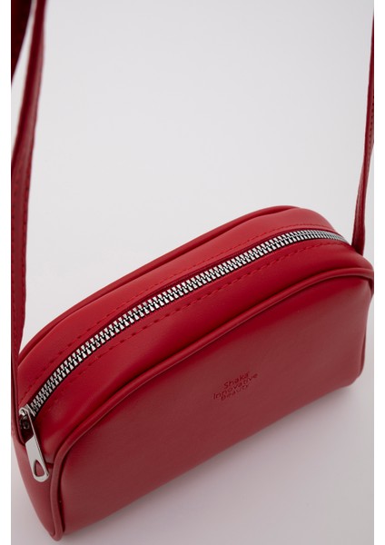 Kırmızı Shk25 Mini Urban Çapraz Askılı Tek Bölmeli Suni Deri Kol ve Omuz Çantası