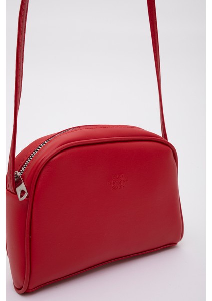Kırmızı Shk25 Mini Urban Çapraz Askılı Tek Bölmeli Suni Deri Kol ve Omuz Çantası