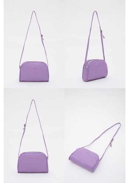 Lila Shk25 Mini Urban Çapraz Askılı Tek Bölmeli Suni Deri Kol ve Omuz Çantası