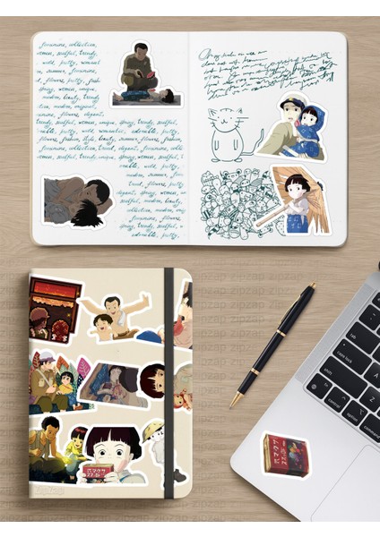 Ateşböceklerinin Mezarı Grave Of The Fireflies Ghibli Anime Telefon Laptop Bullet Journal Yapışkanlı Folyo Sticker Paketi modelleri