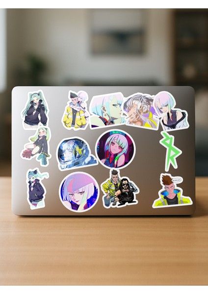 Cyberpunk Edgerunners Anime Telefon Laptop Bullet Journal Yapışkanlı Folyo Sticker Paketi fırsatları