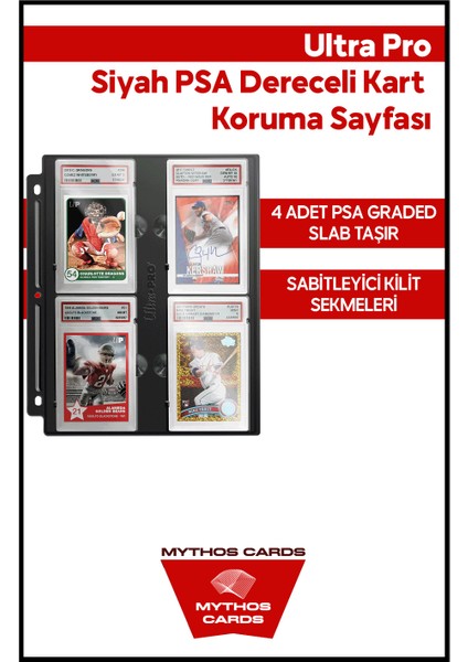 Ultra Pro - Siyah Psa Dereceli Kart Koruma Sayfası