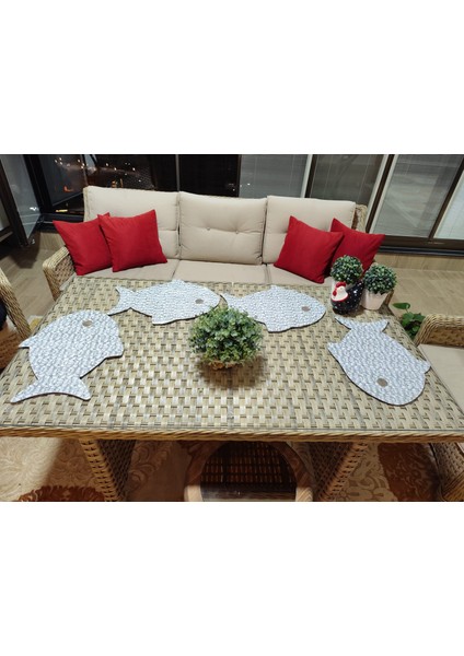 Balık Şekilli Hakiki Deri Amerikan Servis/runner – 41X32 cm 1 Adet fiyatları