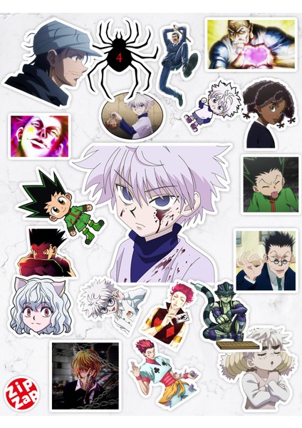 Hunter x Hunter Anime Telefon Laptop Bullet Journal Yapışkanlı Folyo Sticker Paketi