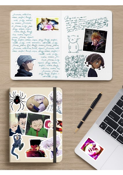 Hunter x Hunter Anime Telefon Laptop Bullet Journal Yapışkanlı Folyo Sticker Paketi modelleri