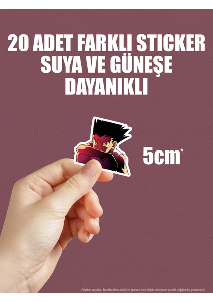 Hunter x Hunter Anime Telefon Laptop Bullet Journal Yapışkanlı Folyo Sticker Paketi indirimleri