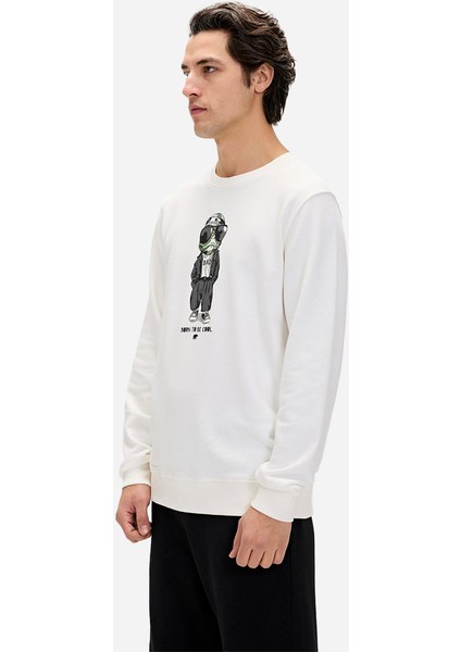 Gator Beyaz Erkek Baskılı Sweatshirt fırsatları