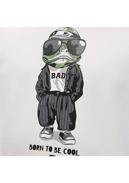 Gator Beyaz Erkek Baskılı Sweatshirt indirimleri