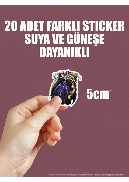Overlord Anime Telefon Laptop Bullet Journal Yapışkanlı Folyo Sticker Paketi indirimleri