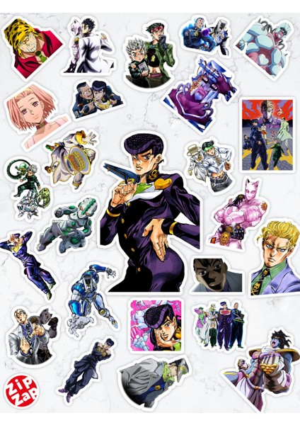 Jojo No Kimyou Na Bouken Part 4 Anime Telefon Laptop Bullet Journal Yapışkanlı Folyo Sticker Paketi