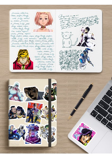 Jojo No Kimyou Na Bouken Part 4 Anime Telefon Laptop Bullet Journal Yapışkanlı Folyo Sticker Paketi modelleri