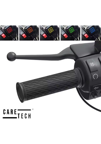 CT-E1819 Elcik Isıtma Motosiklet 5 Kademeli Isıtmalı Geçmeli Takım Motosiklet Gidon Evrensel