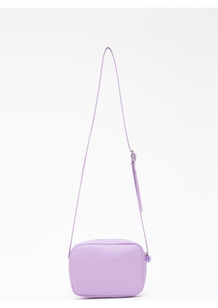 Lila U23 Suni Deri ,tek Bölmeli, Fermuarlı,süet Iç Kumaş, Ayarlanabilir Askılı, Mini Urban Omuz Çantası fırsatları