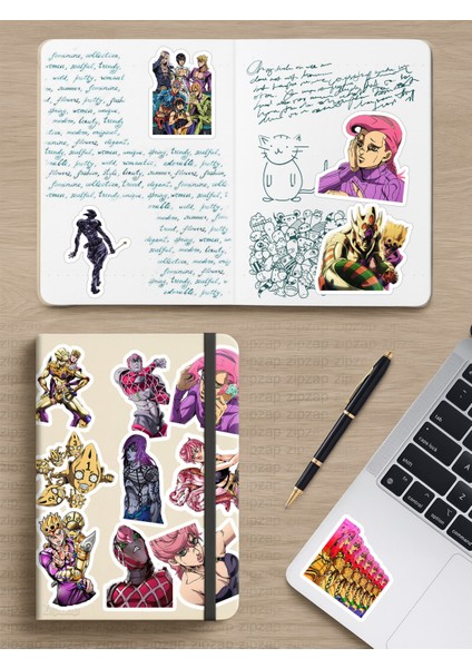 Jojo No Kimyou Na Bouken Part 5 Anime Telefon Laptop Bullet Journal Yapışkanlı Folyo Sticker Paketi modelleri