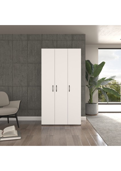 Ugi 3 Kapaklı Beyaz Elbise Dolabı / Toparlayıcı / Çok Amaçlı Dolap 90 modelleri