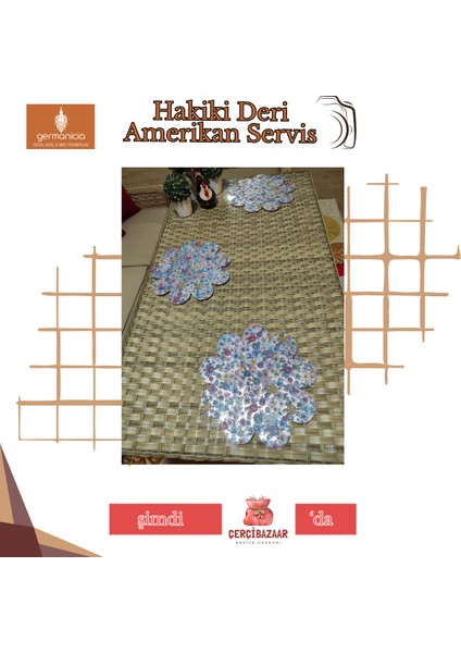 Hakiki Deri Amerikan Servis / Runner – Çiçek Desenli 1 Adet indirimleri