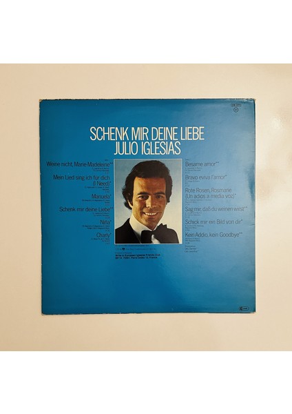 Julio Iglesias-Schenk Mir Deine Liebe Dönem Baskı Plak fiyatları