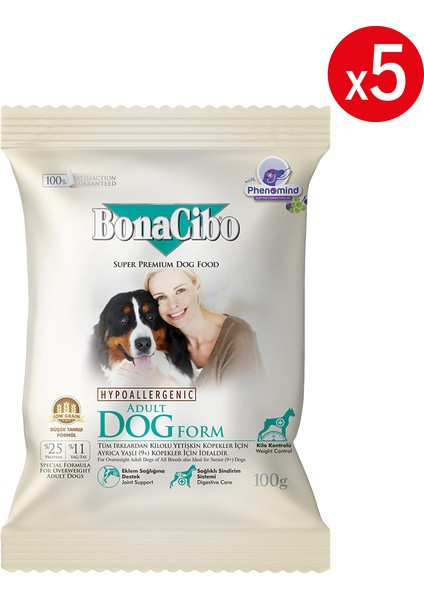 Adult Dog Form Tavuklu ve Balıklı Yetişkin Köpek Maması, 100 gr x 5 Adet, Tüm Irklar Için, Doğal, Şekersiz