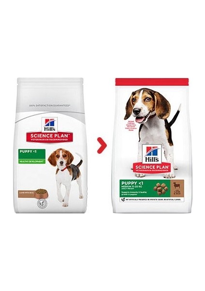 Puppy Lamb Kuzulu Pirinçli Köpek Maması 14 kg