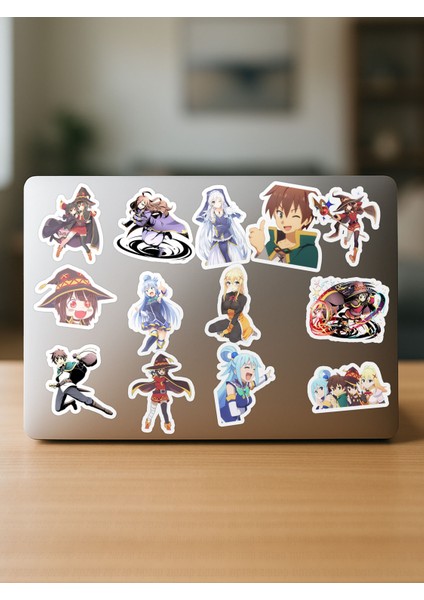 Konosuba Anime Telefon Laptop Bullet Journal Yapışkanlı Folyo Sticker Paketi fırsatları