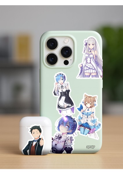 Re Zero Anime Telefon Laptop Bullet Journal Yapışkanlı Folyo Sticker Paketi fiyatları