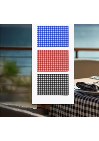 Siyah Ekoseli Sofra Bezi – 160X160 cm | Modern ve Masa Şıklığı fırsatları