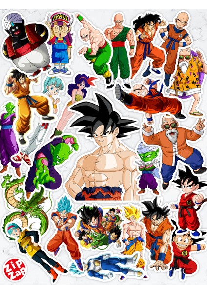 Dragon Ball Anime Telefon Laptop Bullet Journal Yapışkanlı Folyo Sticker Paketi