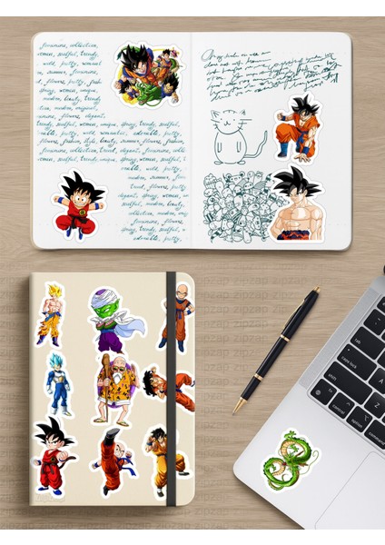 Dragon Ball Anime Telefon Laptop Bullet Journal Yapışkanlı Folyo Sticker Paketi modelleri