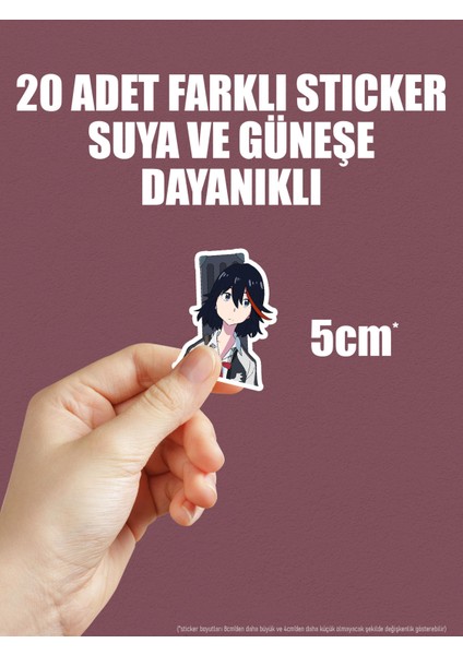 Kill La Kill Anime Telefon Laptop Bullet Journal Yapışkanlı Folyo Sticker Paketi indirimleri