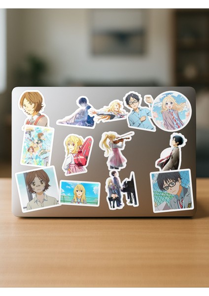 Your Lie In April Anime Telefon Laptop Bullet Journal Yapışkanlı Folyo Sticker Paketi fırsatları