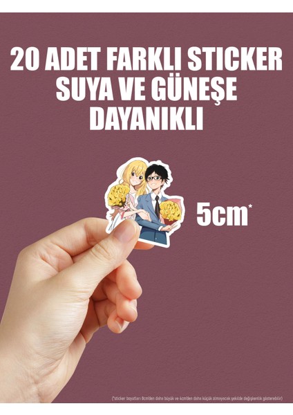 Your Lie In April Anime Telefon Laptop Bullet Journal Yapışkanlı Folyo Sticker Paketi indirimleri