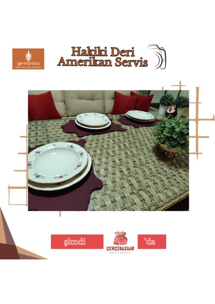 Hakiki Deri Amerikan Servis – 40X30 cm | Klasik Form, Modern Zarafet 1 Adet fırsatları