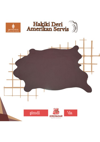 Hakiki Deri Amerikan Servis – 40X30 cm | Klasik Form, Modern Zarafet 1 Adet